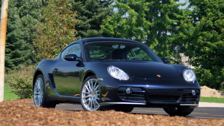 black car car Porsche Porsche Cayman vehicle Porsche Cayman S HD Desktop Wallpaper | Background Image