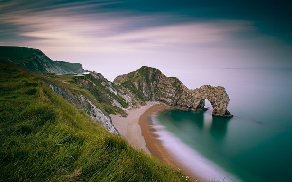 Earth Durdle Door Dorset England Cliff Limestone Sea Coast Shore HD Wallpaper | Background Image
