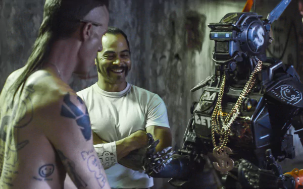 Ninja (Chappie) Watkin Tudor Jones Jose Pablo Cantillo Yankie / Amerika movie Chappie HD Desktop Wallpaper | Background Image