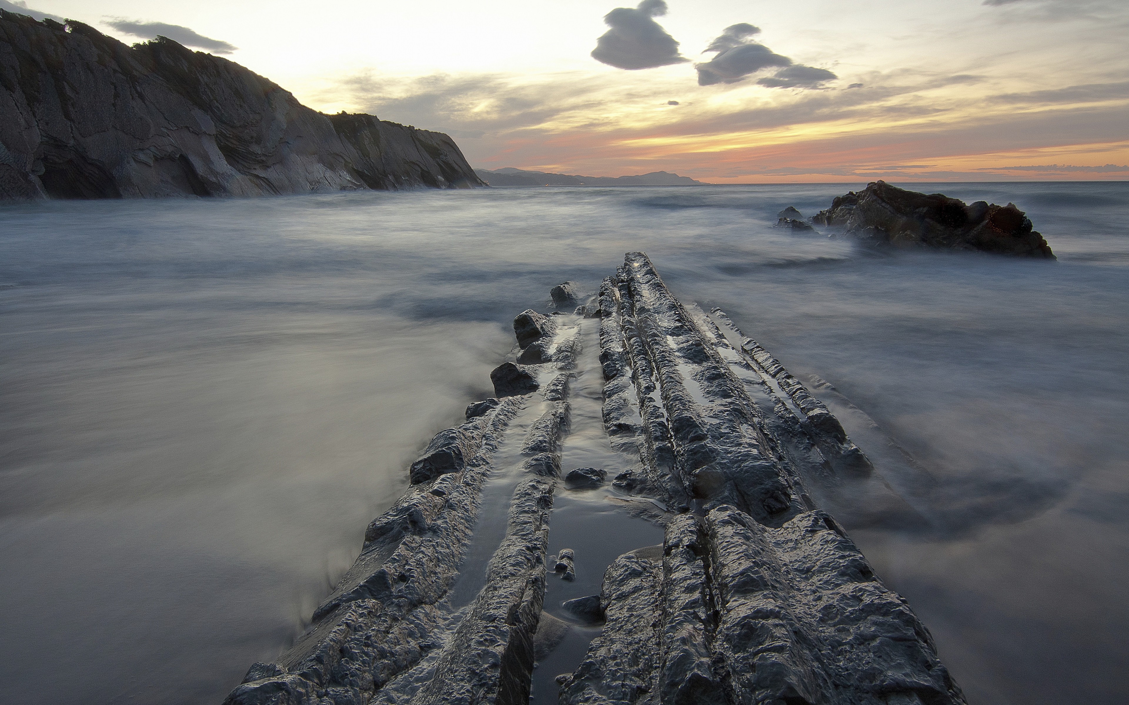 Download Cliff Ocean Nature Seascape 4k Ultra HD Wallpaper