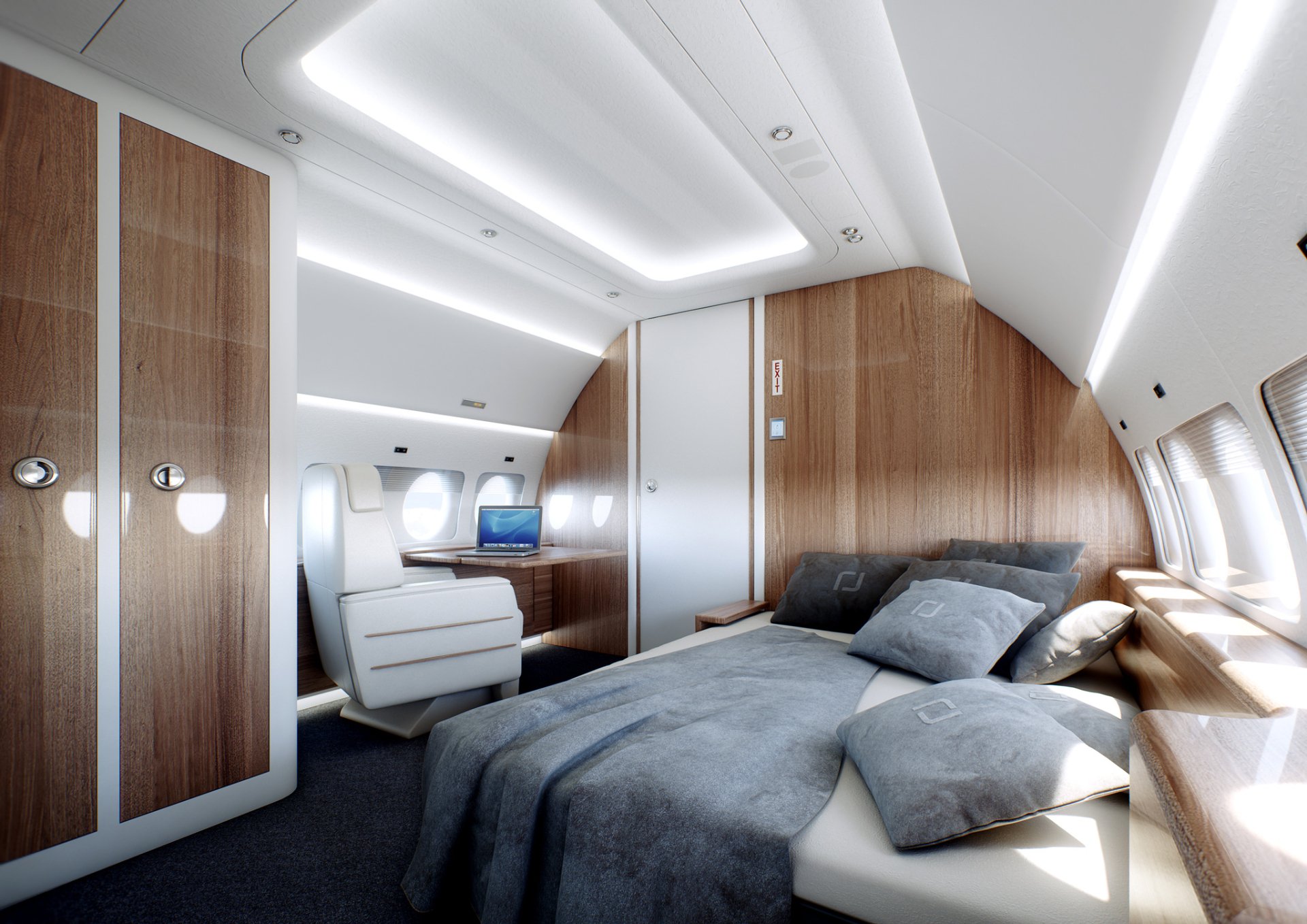 Download Bedroom Jet Airplane Vehicle Sukhoi SuperJet 100  HD Wallpaper