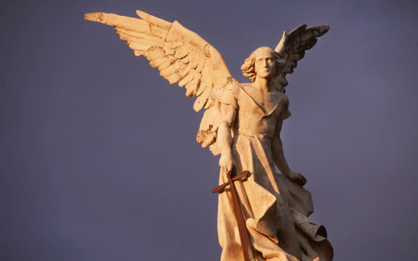 man made angel statue HD Desktop Wallpaper | Background Image