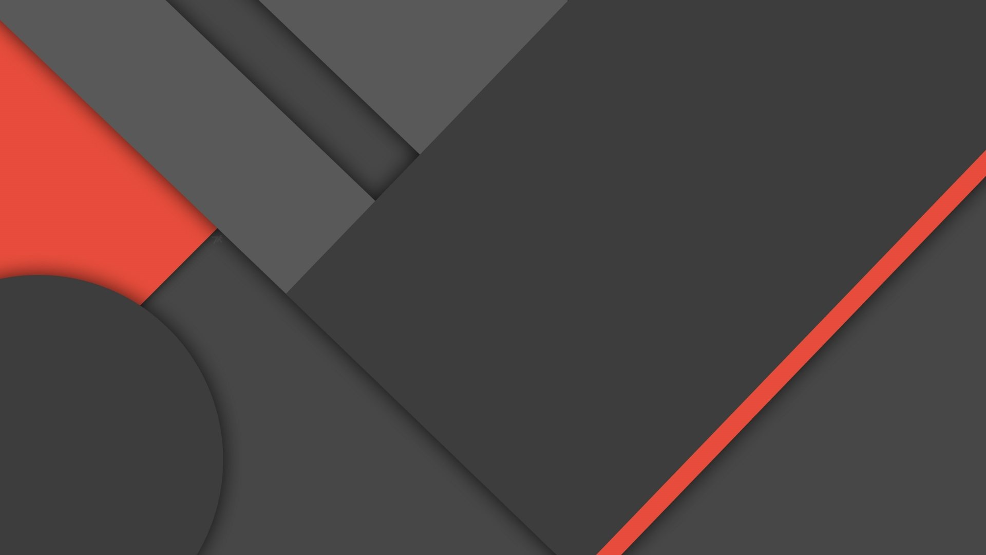 Abstract geometry design with overlapping dark gray and red shapes, crafted as a 4K Ultra HD PC desktop wallpaper and background.