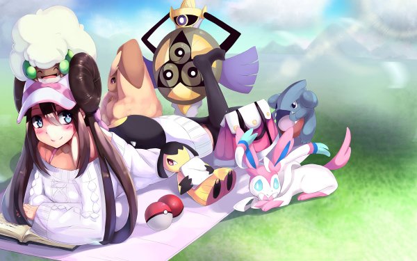 Video Game Pokemon: Black and White 2 Pokémon Pokeball Sylveon Aegislash Whimsicott Gible Lopunny Mawile HD Wallpaper | Background Image
