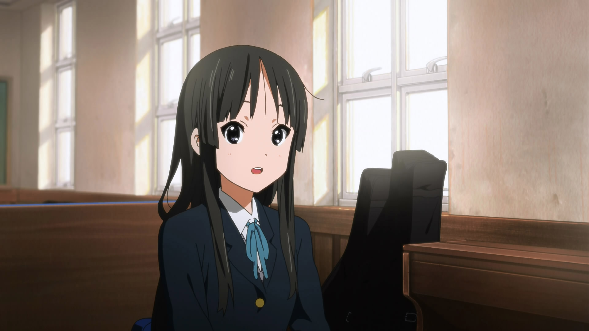 Mio Akiyama K-On! Ritsu Tainaka Desktop, Anime, black Hair