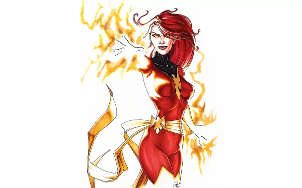 Jean Grey Phoenix (Marvel Comics) Comic Dark Phoenix HD Desktop Wallpaper | Background Image
