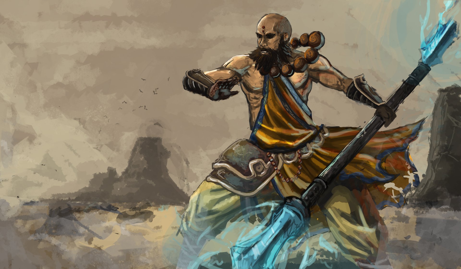 Download Monk (Diablo III) Video Game Diablo III 4k Ultra HD Wallpaper by Jeffrey Chen