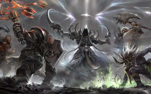 Barbarian (Diablo III) Witch Doctor (Diablo III) Monk (Diablo III) Crusader (Diablo III) Demon Hunter (Diablo III) Wizard (Diablo III) Malthael (Diablo III) video game Diablo III: Reaper Of Souls HD Desktop Wallpaper | Background Image