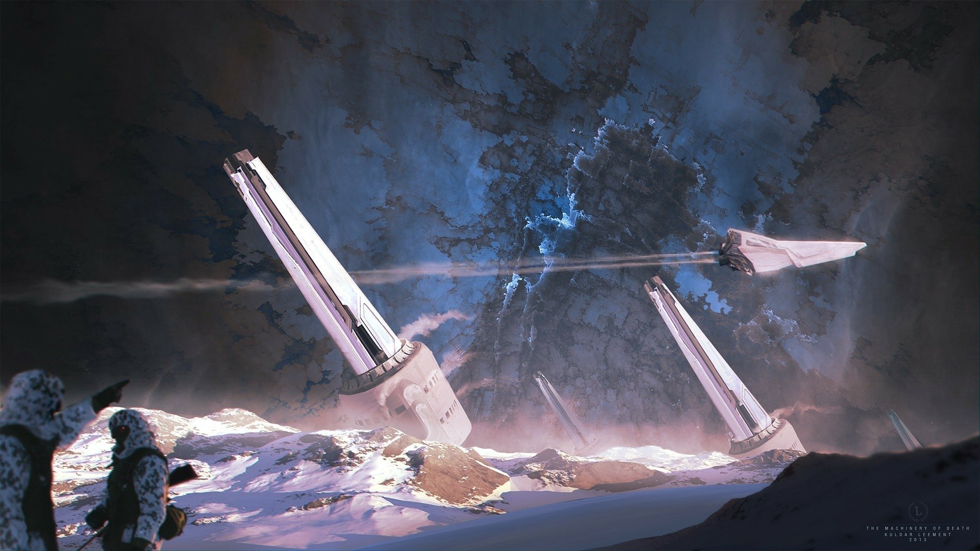 Download Sci Fi Spaceship HD Wallpaper by Kuldar Leement | 1920x1080 ...