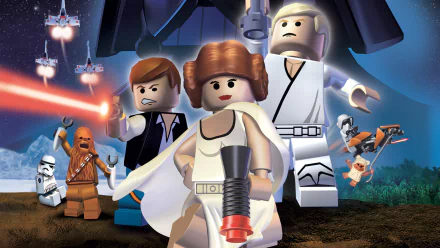 Chewbacca Princess Leia Organa Han Solo Luke Skywalker video game LEGO Star Wars II: The Original Trilogy HD Desktop Wallpaper | Background Image