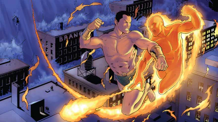 Johnny Storm Namor the Sub-Mariner Human Torch (Marvel Comics) Comic Fantastic Four HD Desktop Wallpaper | Background Image