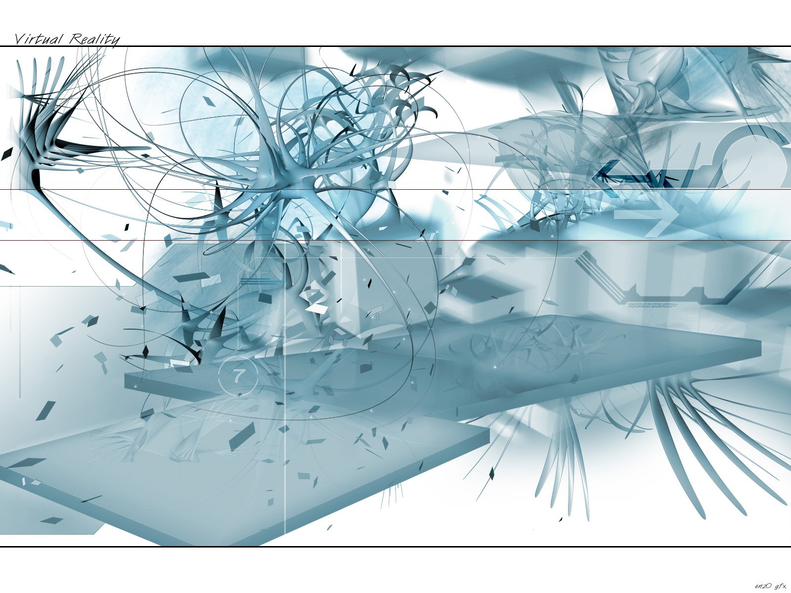 Abstract blue pattern featuring dynamic shapes and swirling lines, creating a visually engaging composition. Suitable as an HD desktop wallpaper and background for any computer.