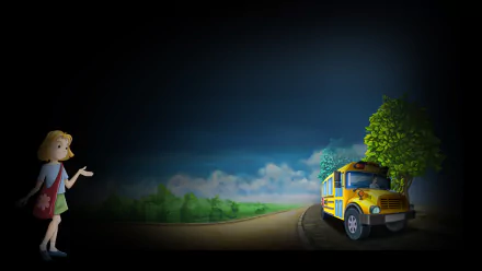 video game School Bus Fun HD Desktop Wallpaper | Background Image
