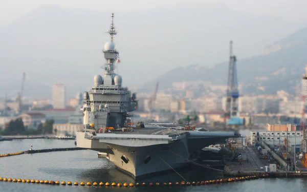 warship aircraft carrier military French Aircraft Carrier Charles De Gaulle (R91) HD Desktop Wallpaper | Background Image