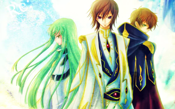 Suzaku Kururugi Lelouch Lamperouge C.C. (Code Geass) Anime Code Geass HD Desktop Wallpaper | Background Image