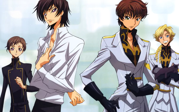 Gino Weinberg Rolo Lamperouge Suzaku Kururugi Lelouch Lamperouge Anime Code Geass HD Desktop Wallpaper | Background Image
