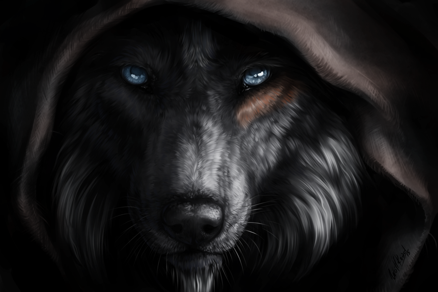 Mysterious Wolf with Piercing Eyes by WolfRoad
