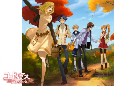Rivalz Cardemonde Milly Ashford Suzaku Kururugi Shirley Fenette Anime Code Geass HD Desktop Wallpaper | Background Image