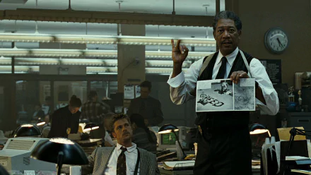 Morgan Freeman Brad Pitt movie Se7en HD Desktop Wallpaper | Background Image