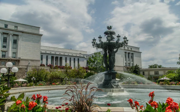 man made Bartholdi Fountain HD Desktop Wallpaper | Background Image
