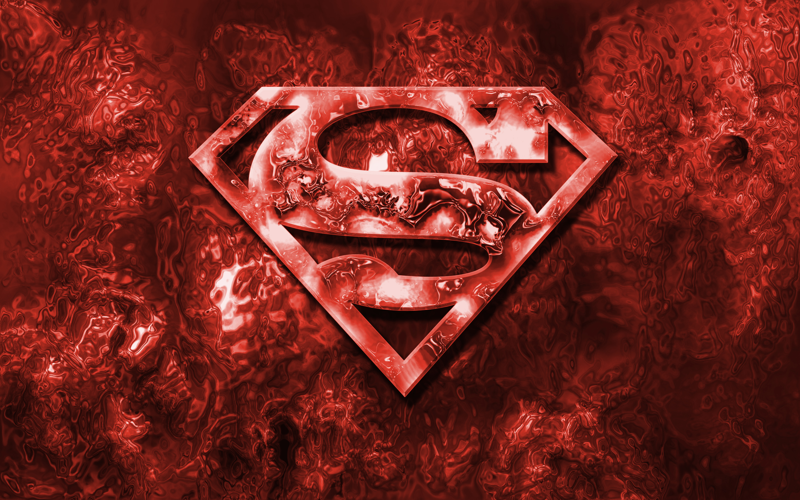 Superman logo on high-definition desktop wallpaper.