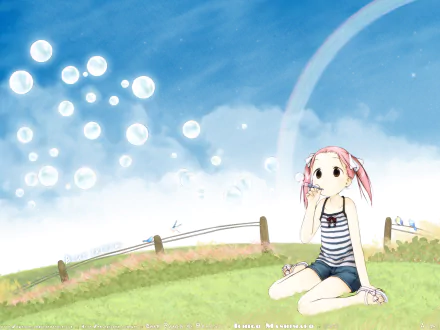 Anime Strawberry Marshmallow HD Desktop Wallpaper | Background Image