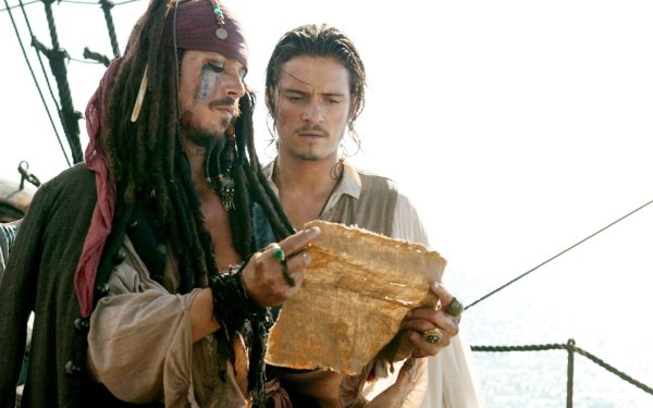 Movie Pirates Of The Caribbean: Dead Man's Chest Pirates Of The Caribbean Johnny Depp Jack Sparrow Orlando Bloom Will Turner HD Wallpaper | Background Image