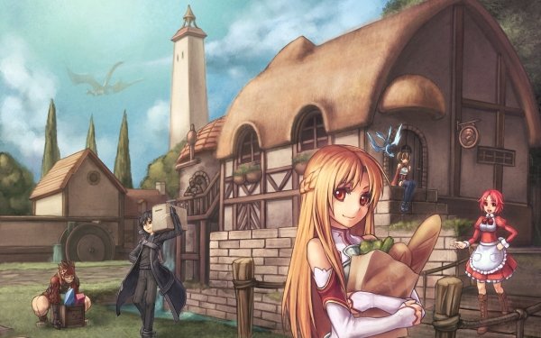 Anime Sword Art Online Klein Agil Kirito Asuna Yuuki Lisbeth Silica HD Wallpaper | Background Image