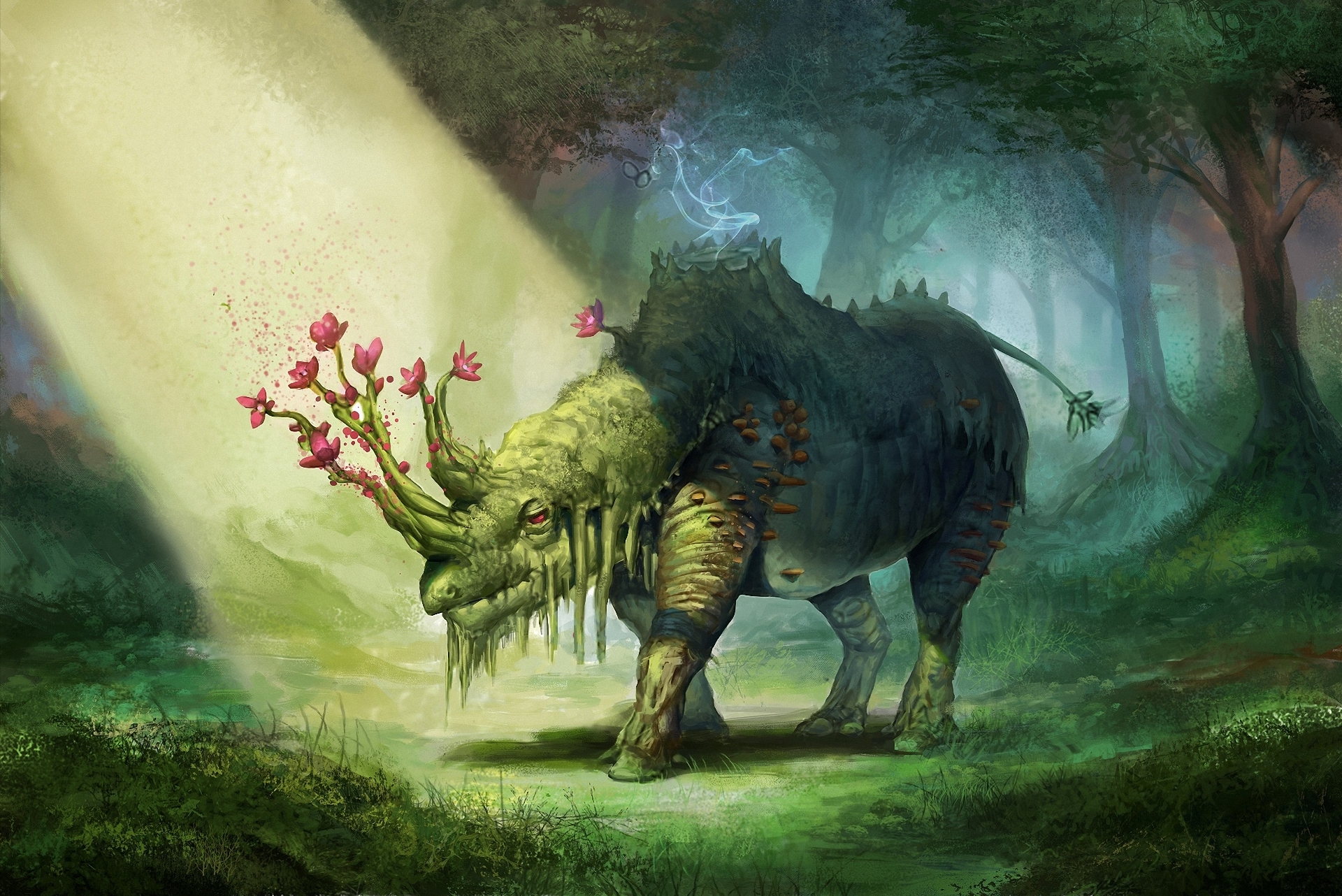 Moss Rhino by Logistic Puppet