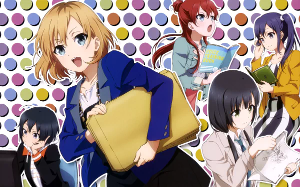 Ema Yasuhara Misa Toudou Midori Imai Shizuka Sakaki Aoi Miyamori Anime Shirobako HD Desktop Wallpaper | Background Image