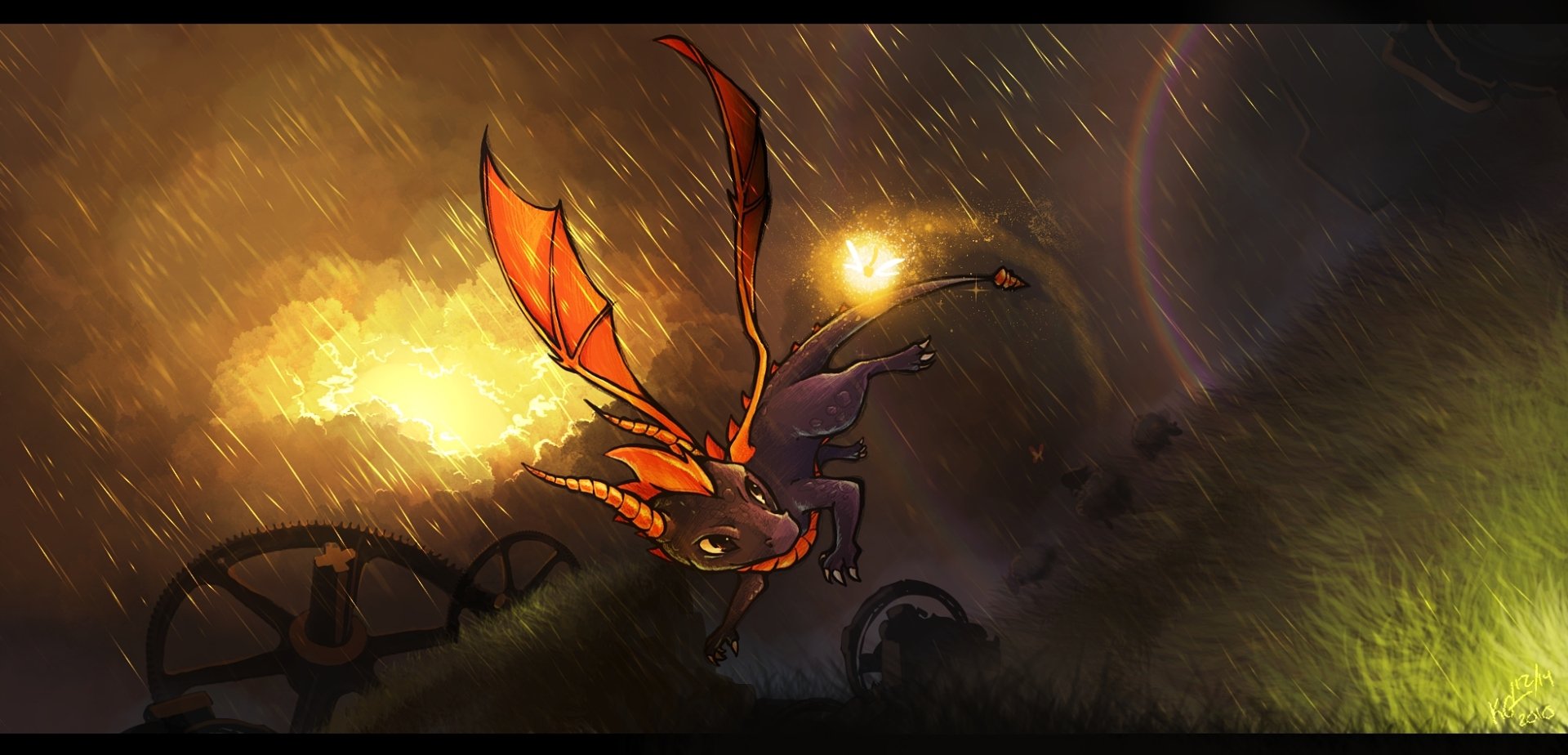Download Sparx The Dragonfly Dragon Spyro (Character) Video Game Wallpaper by Tuooneo