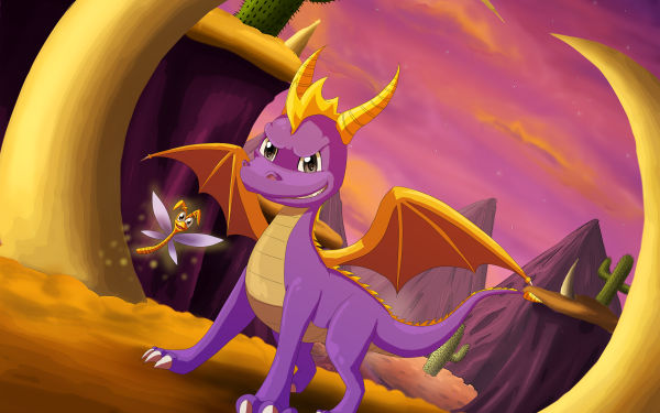 Video Game Spyro the Dragon Spyro Sparx the Dragonfly HD Wallpaper | Background Image