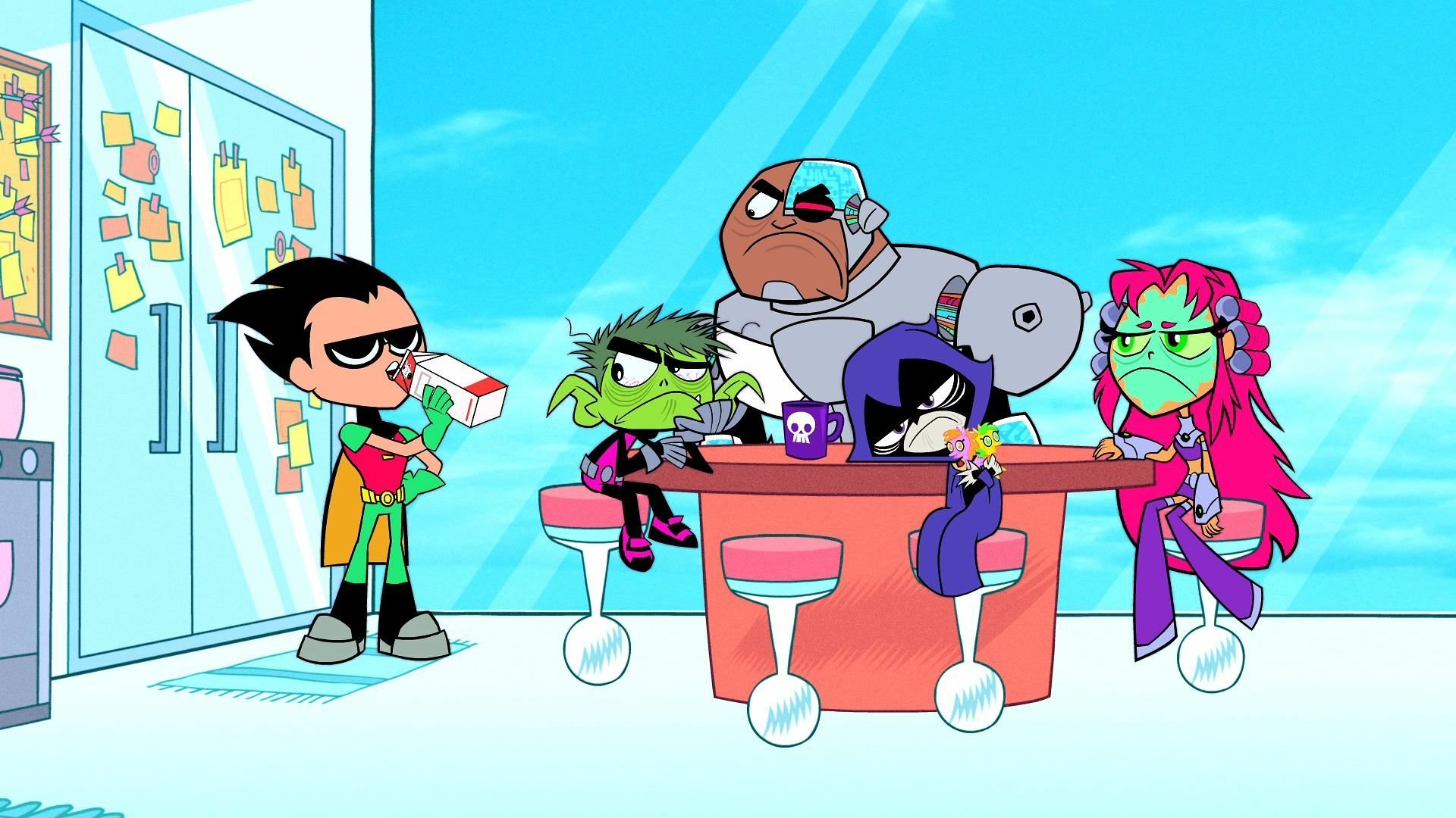 Download Dick Grayson Starfire (DC Comics) Raven (DC Comics) Cyborg (DC  Comics) Beast Boy Robin (DC Comics) TV Show Teen Titans Go! HD Wallpaper