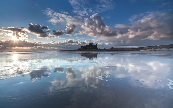 man made Bamburgh Castle HD Desktop Wallpaper | Background Image