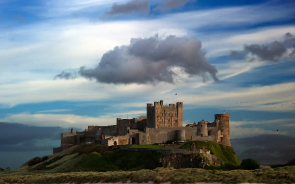 man made Bamburgh Castle HD Desktop Wallpaper | Background Image