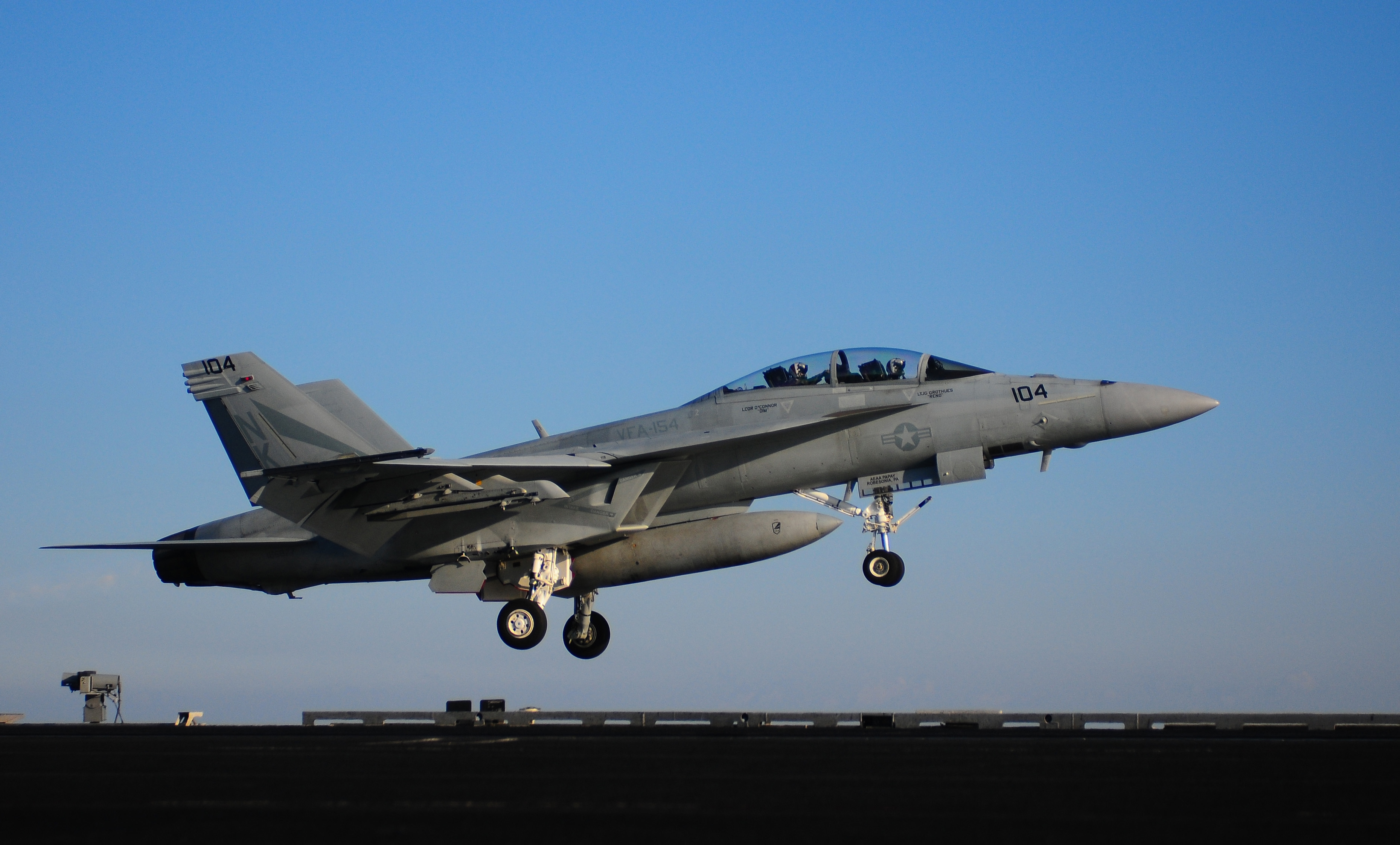 An F/A-18F Super Hornet from the Black Knights of Strike Fighter Squadron 154 (VFA) by Alexander Tidd