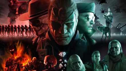 HD wallpaper featuring characters from Metal Gear Solid V: The Phantom Pain, showcasing a dynamic blend of action, intrigue, and iconic visuals from the game.