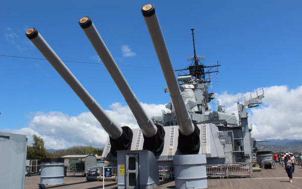 warship battleship military USS Missouri (BB-63) HD Desktop Wallpaper | Background Image