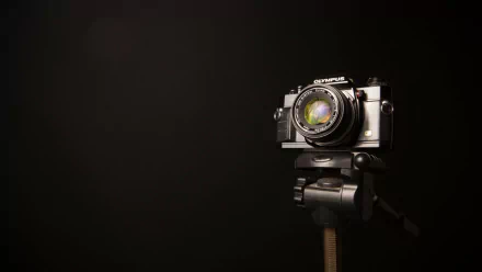  Olympus Camera On A Tripod