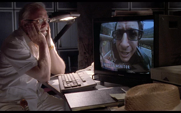 John Hammond Richard Attenborough Jeff Goldblum movie Jurassic Park HD Desktop Wallpaper | Background Image