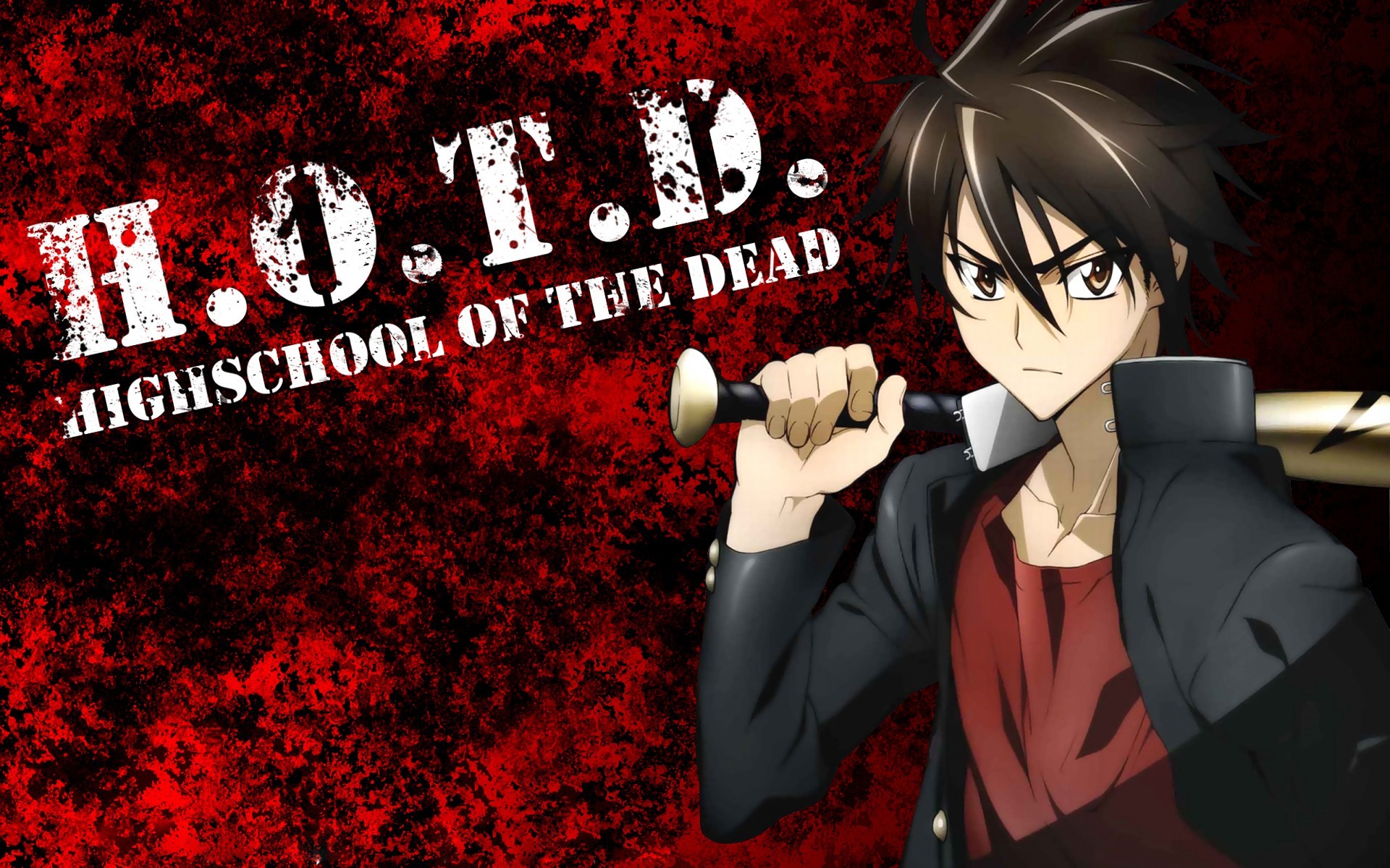 H.O.T.D, takashi, busujima, highschool of the dead, takagi, rei, saeko,  anime, HD wallpaper