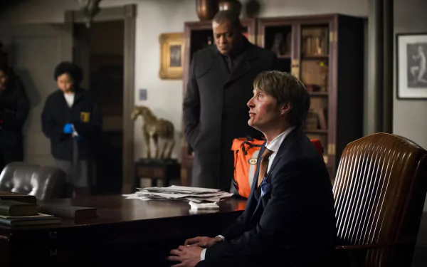 Laurence Fishburne Mads Mikkelsen TV Show Hannibal HD Desktop Wallpaper | Background Image