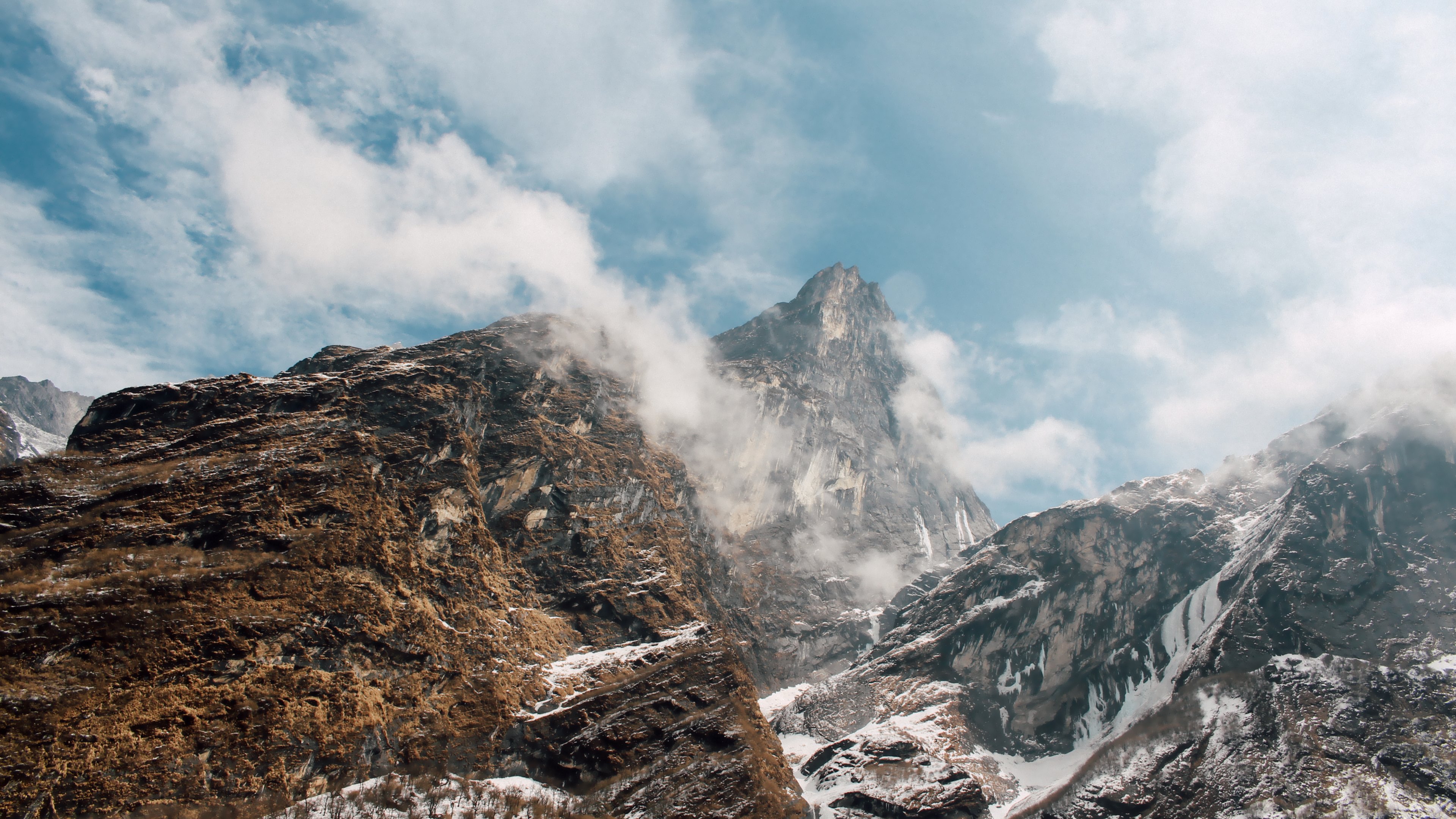 Download Snow Peak Cloud Nature Mountain Snowy Mountain 4k Ultra HD ...