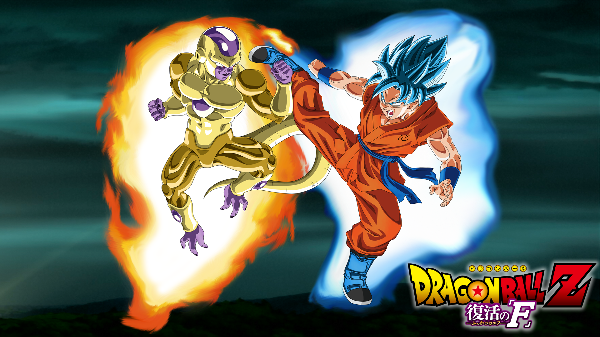 Goku SSJ God SSJ Vs Golden Freeza Full HD Wallpaper and Background Image | 1920x1080 | ID:652858