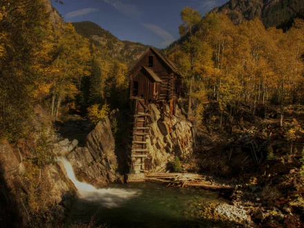 man made Crystal Mill HD Desktop Wallpaper | Background Image