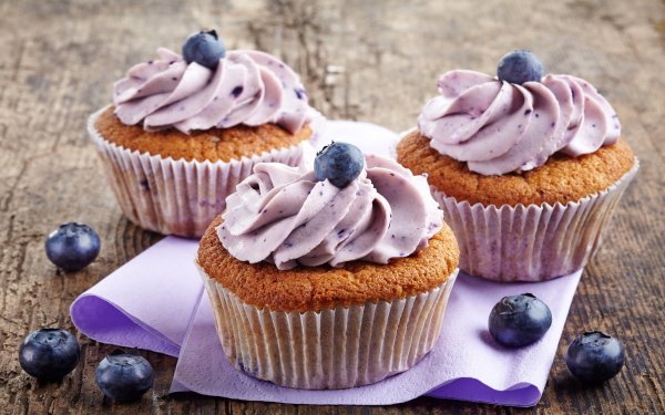 Food Cupcake Dessert Sweets Berry Blueberry HD Wallpaper | Background Image