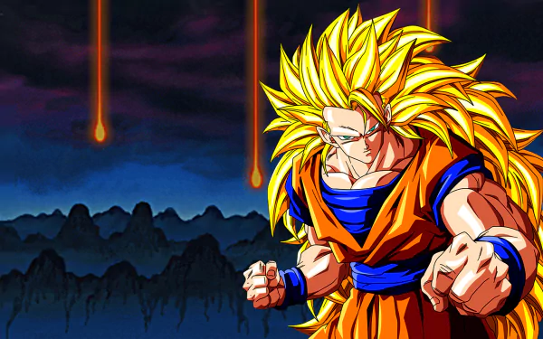 High-definition desktop wallpaper featuring Super Saiyan Goku from Dragon Ball Z: Budokai Tenkaichi 3, set against a dramatic background with energy blasts.