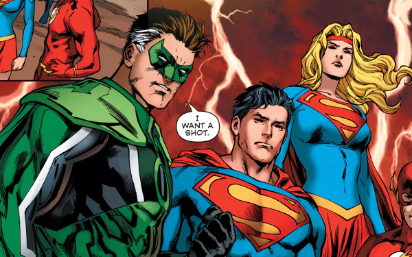 Hal Jordan Flash Supergirl Superman Green Lantern Comic Convergence HD Desktop Wallpaper | Background Image