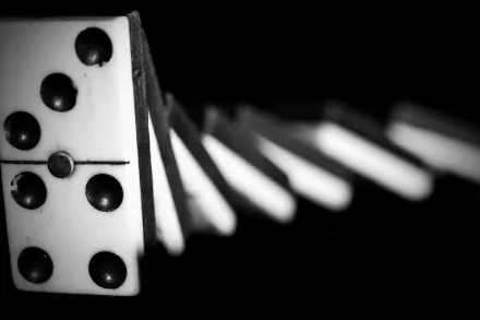Black & White man made dominos HD Desktop Wallpaper | Background Image