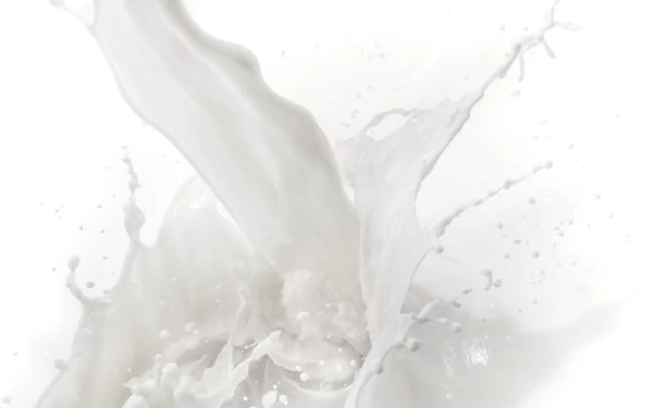 HD desktop wallpaper showing a dynamic and detailed splash of milk, capturing the essence of food and freshness.